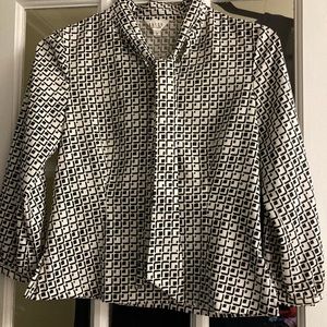 BOSCH woman’s Sz S black/white top